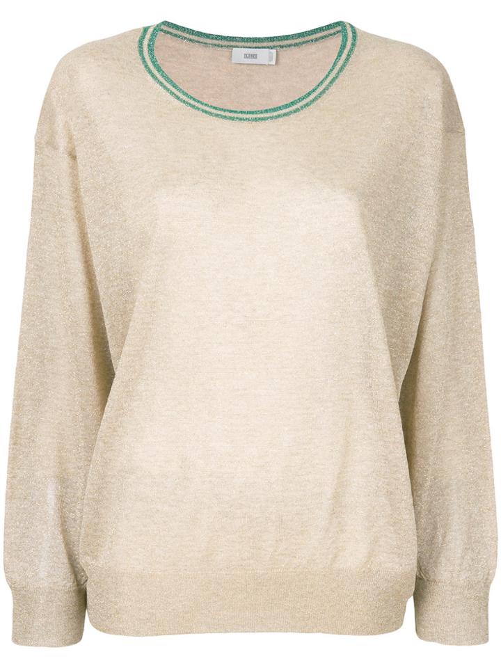 Closed Crew Neck Jumper - Metallic