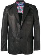 Junya Watanabe Comme Des Garçons Man - Two-button Jacket - Men - Cotton/cupro/pig Leather - M, Black, Cotton/cupro/pig Leather