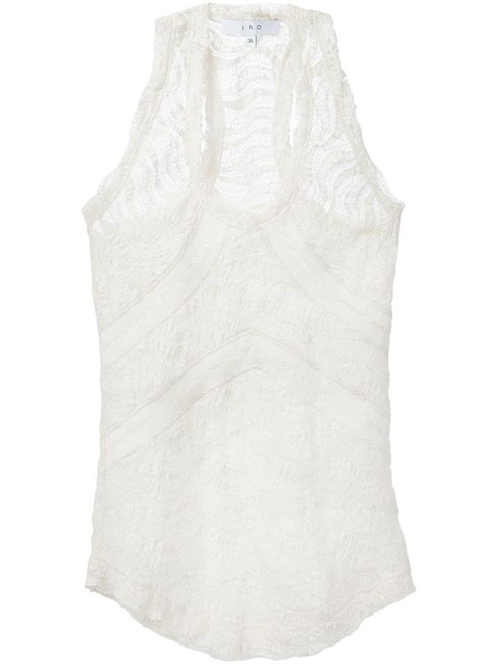 Iro Racer Back Lace Tank, Women's, Size: 34, White, Cotton/polyamide/spandex/elastane