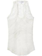 Iro Racer Back Lace Tank, Women's, Size: 34, White, Cotton/polyamide/spandex/elastane