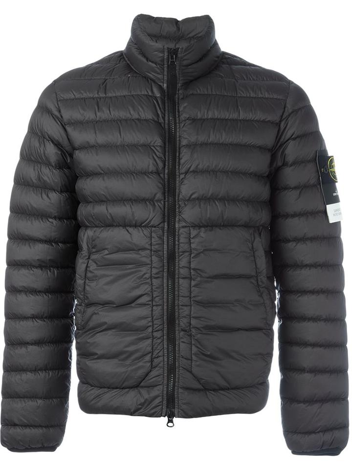 Stone Island Padded Jacket, Men's, Size: Xl, Grey, Polyamide/polyurethane Resin/feather Down