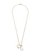 Jw Anderson Gold Hook Necklace W Pearls
