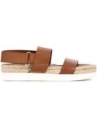 Flamingo S Mondrian Sandals, Women's, Size: 38.5, Brown, Leather/rubber/raffia