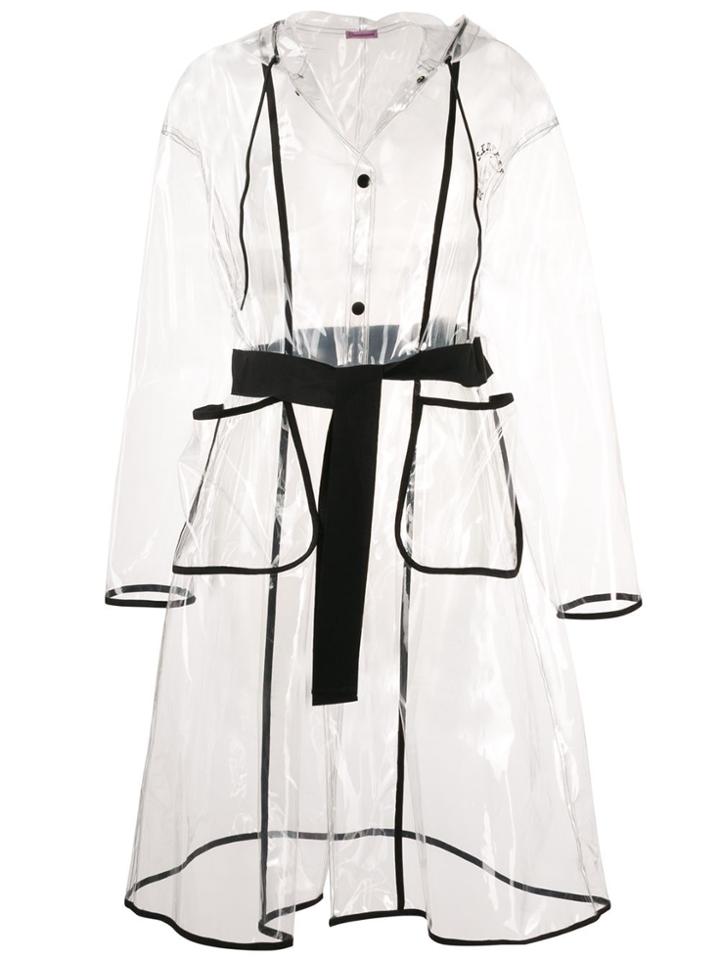 Sueundercover Belted Hooded Coat - White
