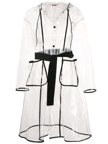 Sueundercover Belted Hooded Coat - White