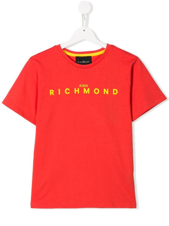 John Richmond Junior Cotton Logo T-shirt - Red