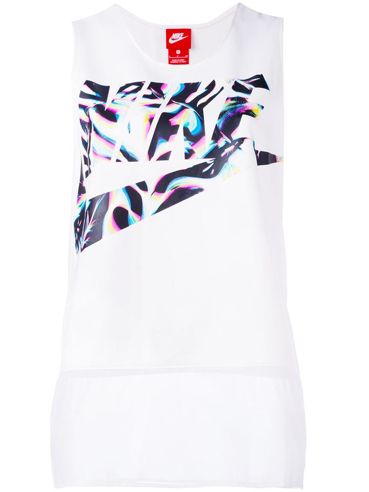 Nike - Logo Print Vest Top - Women - Polyester/spandex/elastane - M, White, Polyester/spandex/elastane