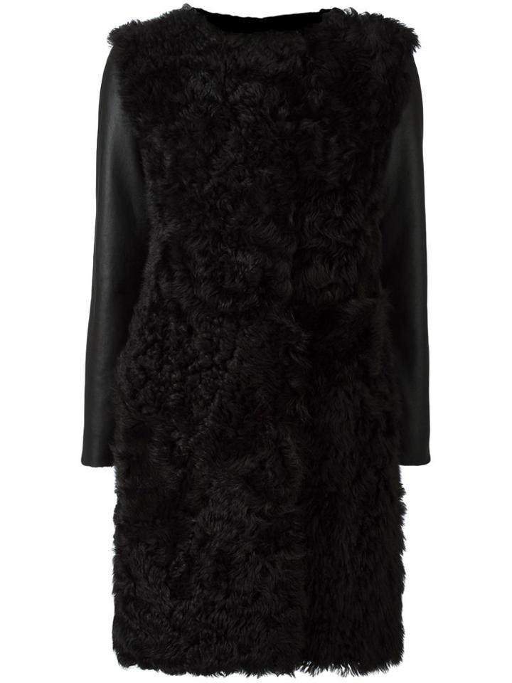 S.w.o.r.d 6.6.44 Fur Panel Coat - Brown