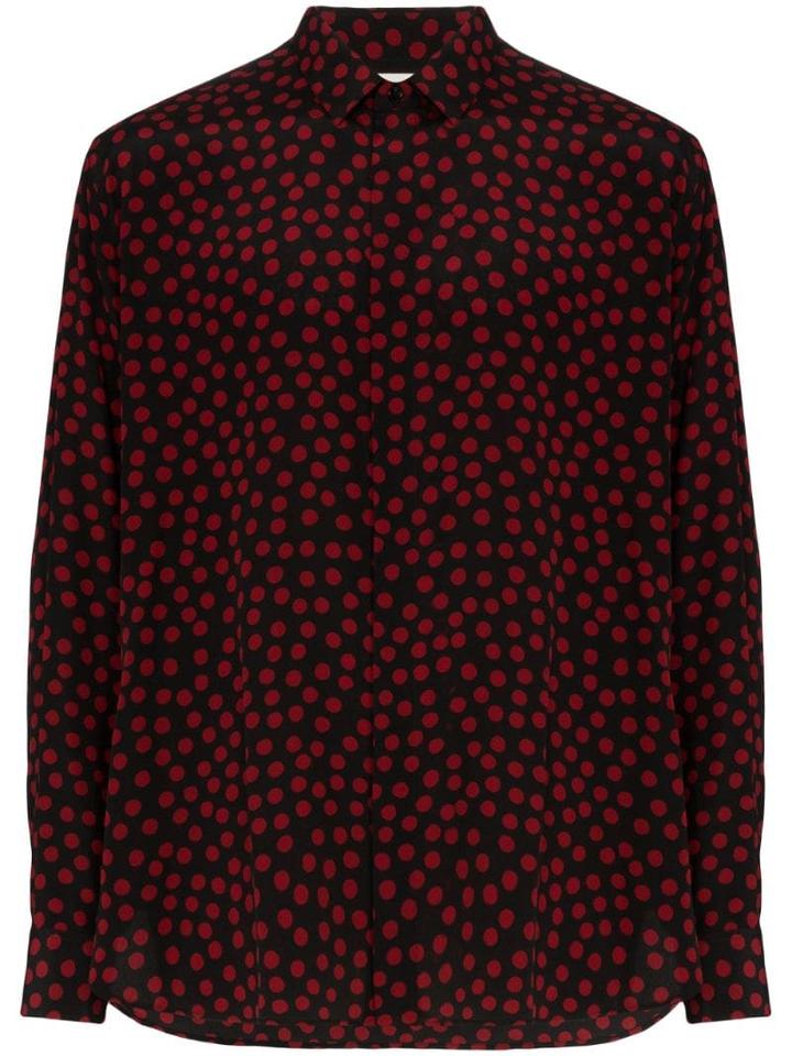 Saint Laurent Spotted Tailored Shirt - Black