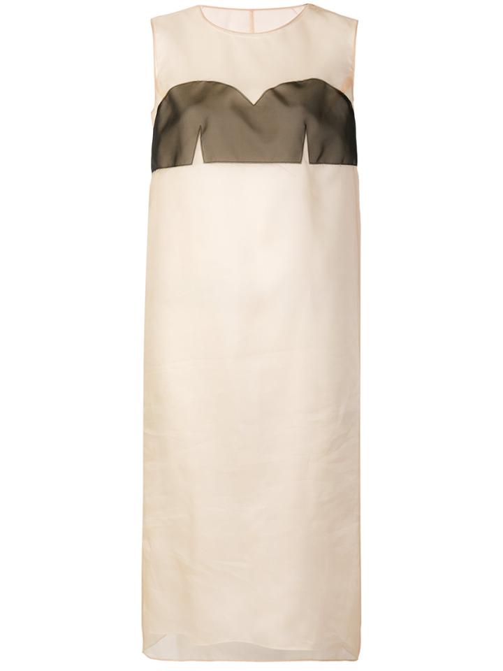 Maison Margiela Contrast Midi Dress - Nude & Neutrals