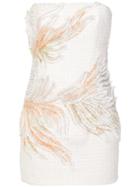 Balmain Textured Strapless Dress - Nude & Neutrals