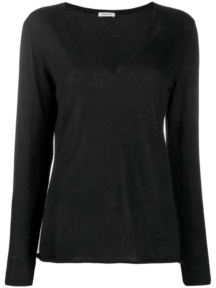 P.a.r.o.s.h. Cashmere V-neck Jumper - Black