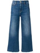 Frame Wide Leg Cropped Jeans - Blue