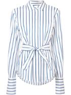 Derek Lam 10 Crosby Long Sleeve Button-down Shirt With Waist Ties -