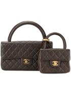 Chanel Pre-owned Classic Flap Bag With Micro Bag - Brown