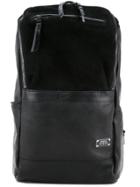 As2ov Leather Combination Square Backpack - Black