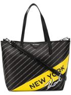 Karl Lagerfeld Logo Print Shopper Tote - Black