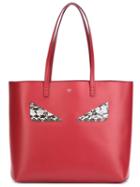 Fendi Bag Bugs Tote, Women's, Red, Leather