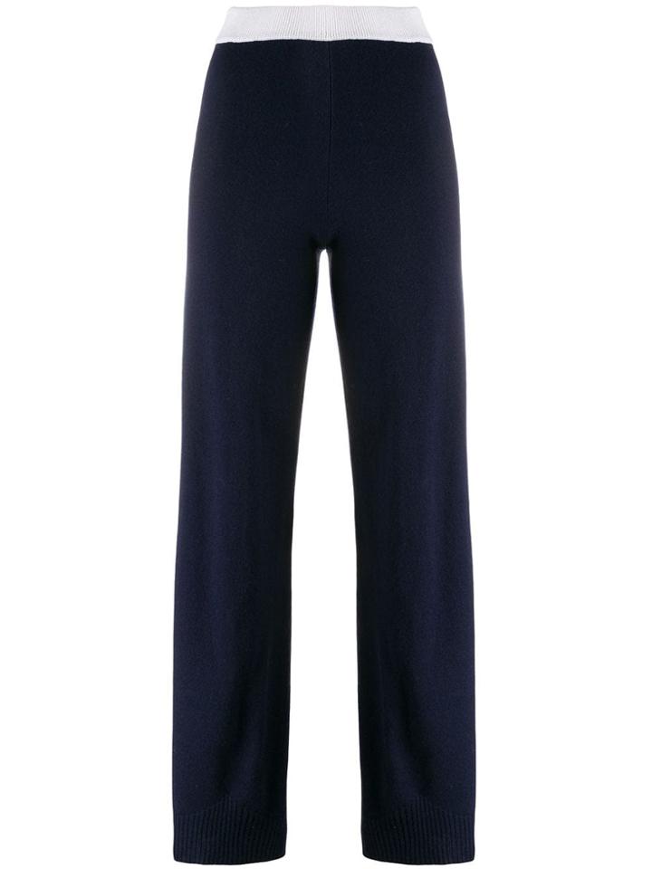 Semicouture Two Tone Track Trousers - Blue