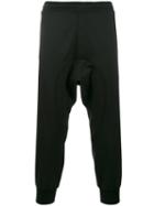 Neil Barrett - Ribbed Cuff Joggers - Men - Cotton/polyester/spandex/elastane/virgin Wool - 48, Black, Cotton/polyester/spandex/elastane/virgin Wool