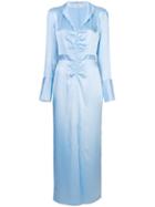 Arias Gathered Front Dress - Blue