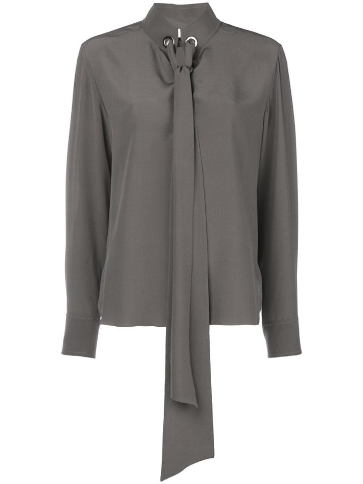 Chloé Tie-neck Blouse - Grey