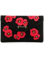 M2malletier Poppy Embroidered Clutch - Black