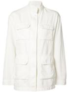 Nili Lotan - Relaxed Fit Military Jacket - Women - Cotton/linen/flax - M, White, Cotton/linen/flax