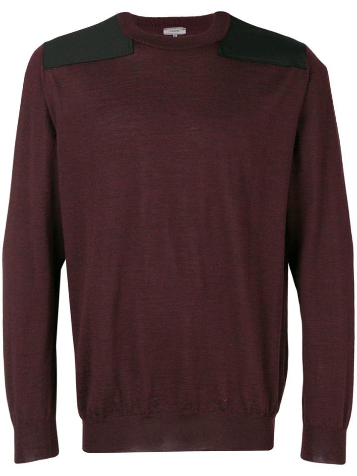 Lanvin Shoulder Contrast Sweater - Red