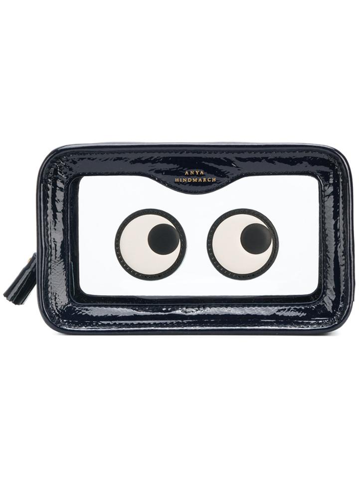 Anya Hindmarch Eye Print Makeup Bag - Blue
