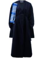 Jacquemus 'le Manteau' Oversized Coat, Women's, Size: 34, Blue, Cotton/acrylic/polyester/wool