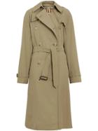 Burberry Relaxed Fit Tropical Gabardine Trench Coat - Green