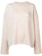 Toteme Oversized Round Neck Sweater - Nude & Neutrals