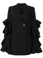 Ellery Ruffled Sleeve Jacket - Black