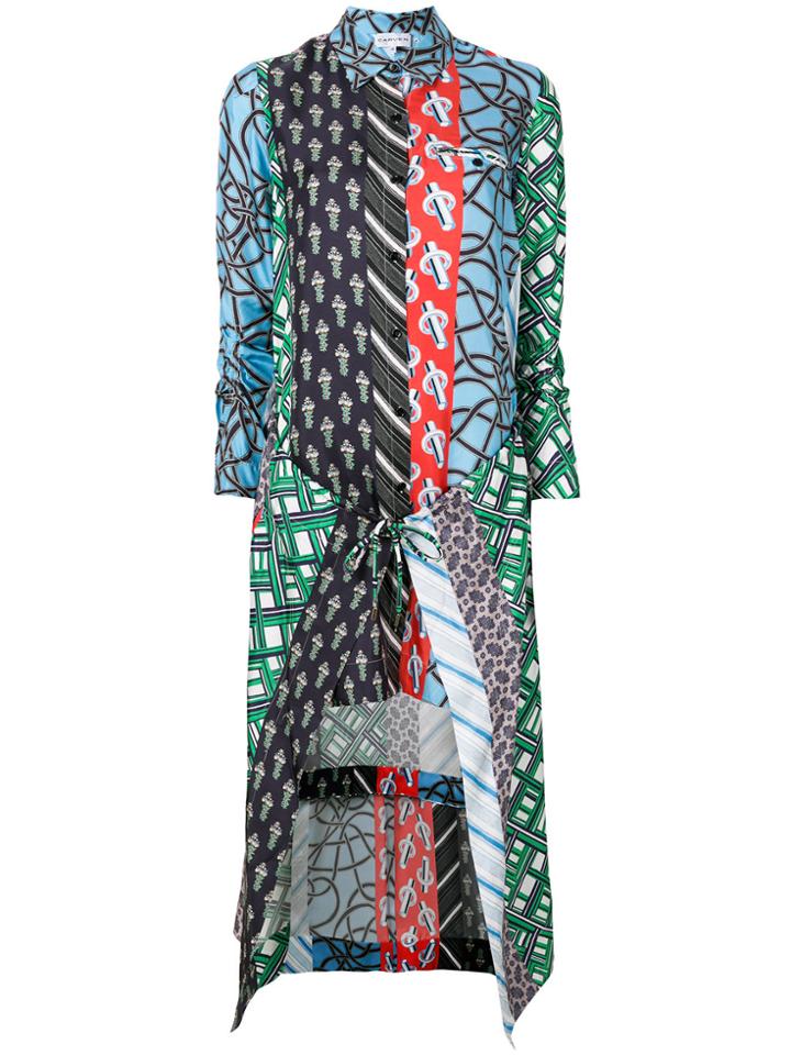 Carven Patchwork Shirt Dress - Multicolour