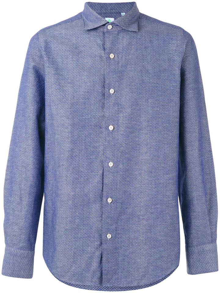 Finamore 1925 Napoli 'tokyo' Diamond Dot Shirt - Grey