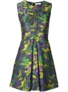 Versace Collection Metallic Camouflage Flared Dress