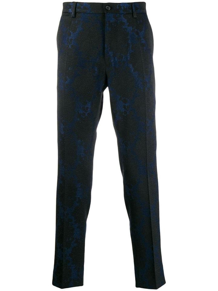 Dolce & Gabbana Brocade Print Trousers - Black