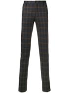 Etro Houndstooth Check Trousers - Blue