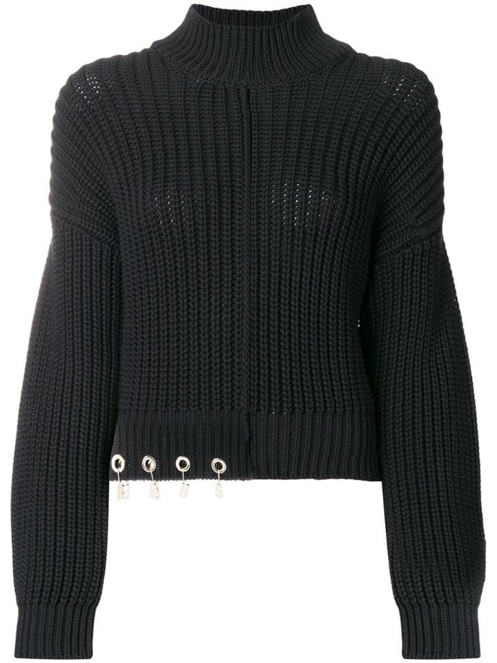 Versus Logo Charm Sweater - Black