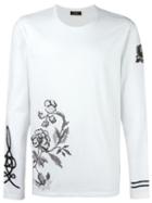 Gabriele Pasini Floral Print Sweatshirt, Men's, Size: Small, White, Cotton