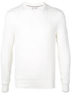 Brunello Cucinelli Cable Knit Jumper - White