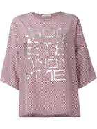 Société Anonyme Oversized Front Print T-shirt, Women's, Red, Silk