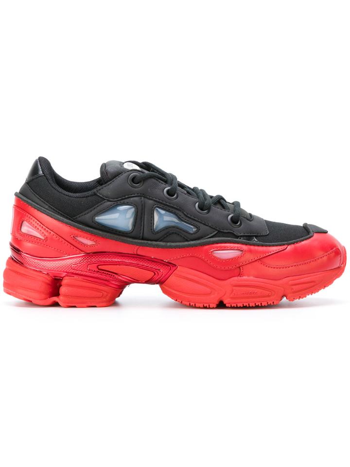 Adidas By Raf Simons Black Red Ozweego Iii Trainers