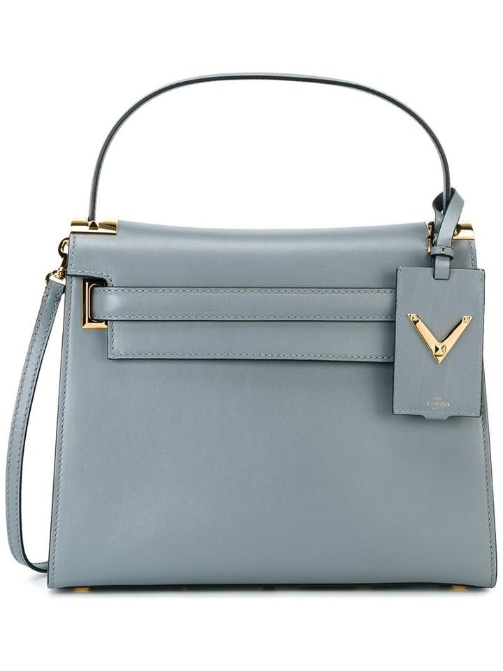 Valentino Valentino Garavani 'my Rockstud' Tote, Women's, Grey, Leather/metal