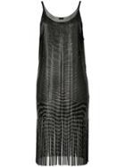 Paco Rabanne Fringe Mesh Dress - Black