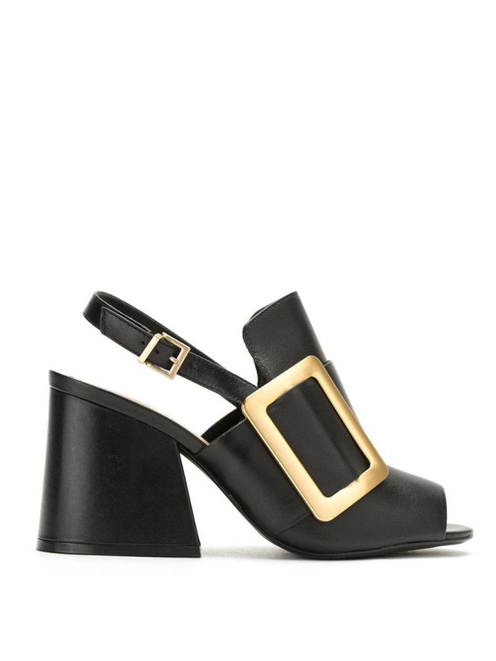 Schutz Schutz S2056200580004 Black Furs & Skins->leather