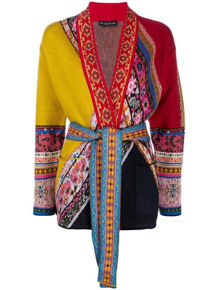 Etro Tie Waist Cardigan - Red