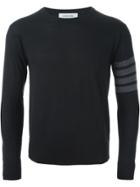 Thom Browne Striped Arm Sweater - Black