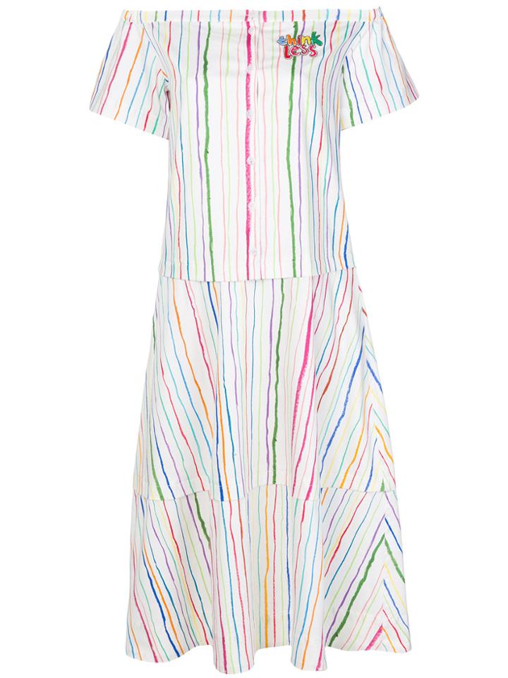 Mira Mikati Crayon Stripe Dress - White